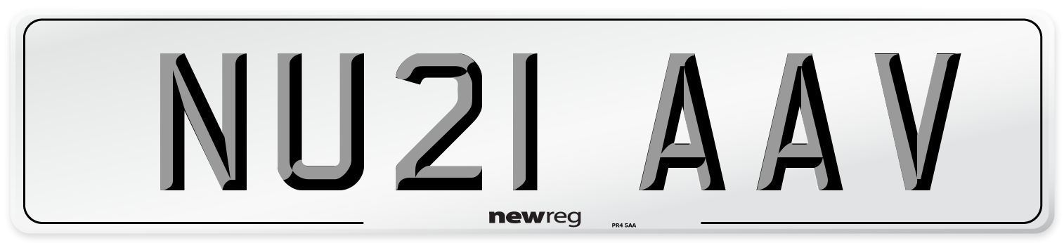 NU21 AAV Number Plate from New Reg